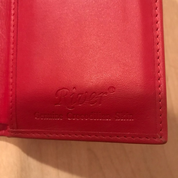 Genuine crocodile red wallet - Picture 3 of 5